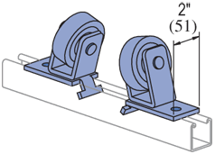 2 Roller Pipe Support Adjustable 6" - 18" Pipe